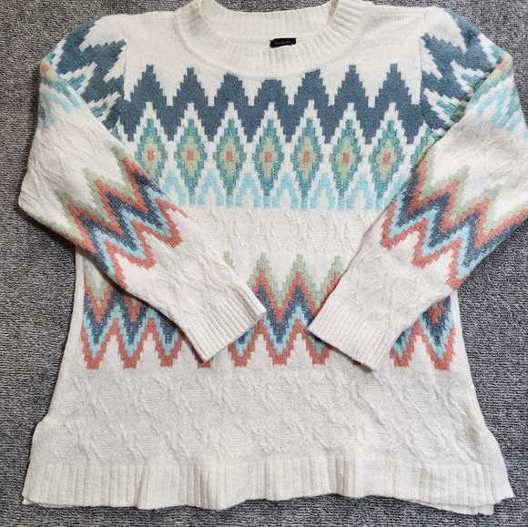 Talbots Women's Large Aztec Print Sweater - Picture 1 of 10